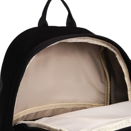 Young backpack from textiles on lightning, 3 pockets, black color-5