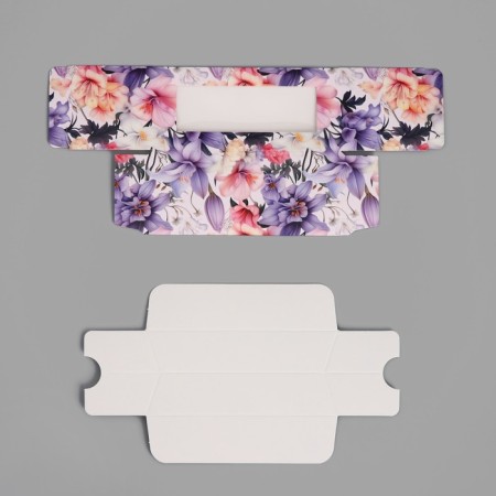 Box for Makarun, confectionery packaging "Flowers", 12 x 5.5 x 5.5 cm-4