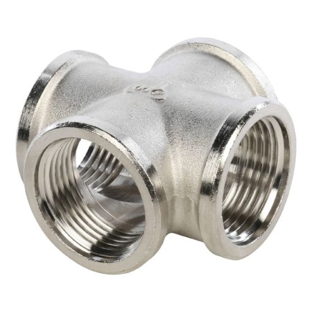 Cross Stout SFT-0031-000001, 1 ", internal/internal thread, nickelled brass