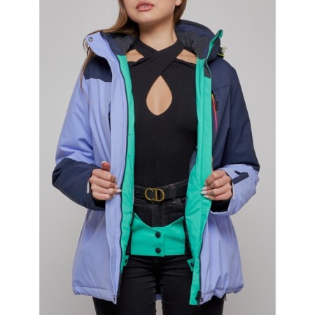 Ski jacket female, size 46, purple color-14