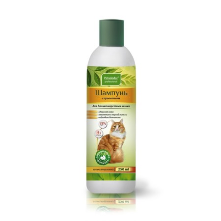 Pchelodar Professional shampoo for long -haired cats, with propolis, 250 ml