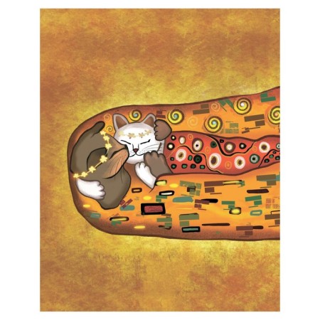 Pillow Cut "Kiss cats, decorative, size 16x45 cm-1