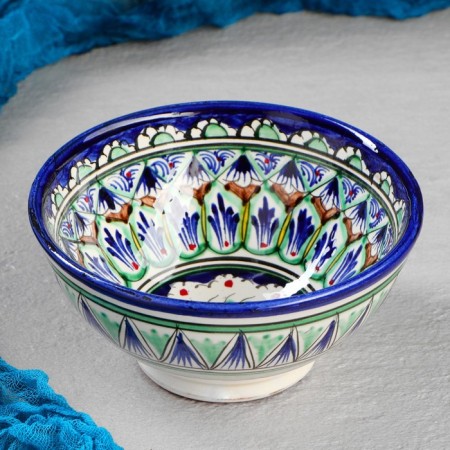 Rishtan ceramics "Patterns" 15 cm, small, mix
