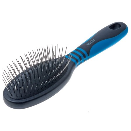 Delight brush massage, second, metal teeth, black-blue