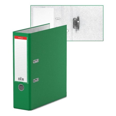 A4, 80 mm, Erichkrause "Business" folder, with arched mechanism, green
