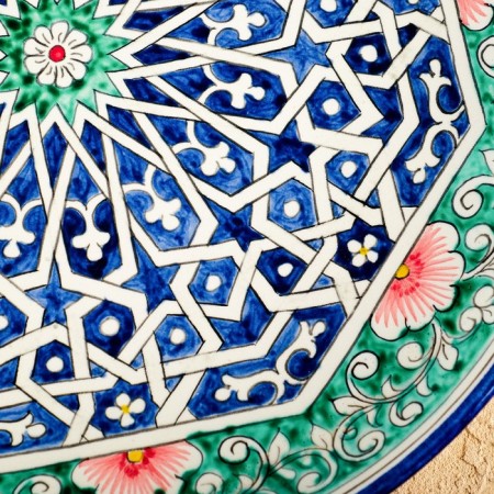 Largan Rishtan ceramics "Patterns", 32 cm, green-2