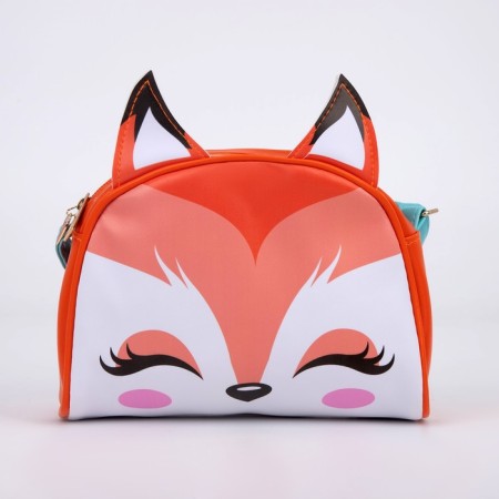 Children's bag for a girl "fox", artificial leather, with a keychain, 18x15x2 cm-2