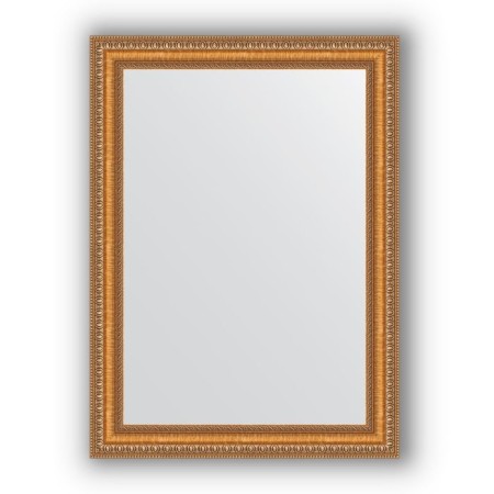 Mirror in the baguette frame - gold beads on bronze 60 mm, 55 x 75 cm, evoForm