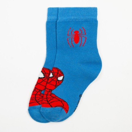 Socks for the boy "Spider-Man", Marvel, 16-18 cm, blue color-3