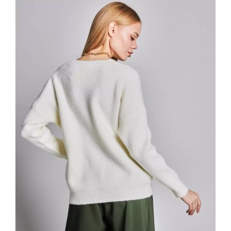 Women's sweater, milk color, size 44-48 (One size)-3