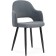 Stol on a metal frame Gutride metal/velor, black/gray 51x56x82 cm