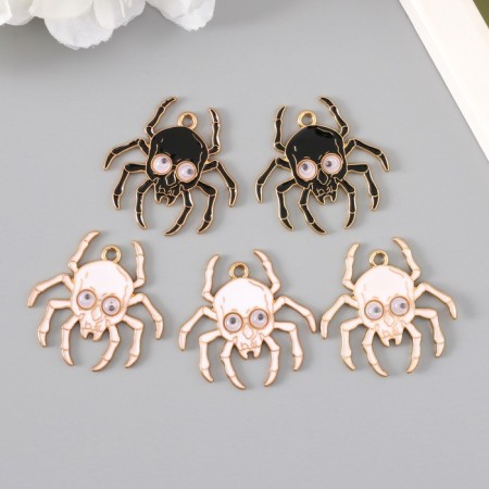Decor for creativity Metal "Spider" enamel mix 3.4x3.4 cm