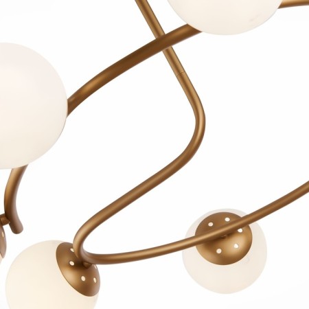 Ceiling EVOLUCE lamp. Sle220602-08. Calabria. 8x40 watts, E14, 77x77x38.5 cm, golden color-4