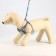A set of ammunition with a soft harness, leash 120 x 1 cm, Osh 28-54 cm, OG 36-60 cm, gray-blue.
