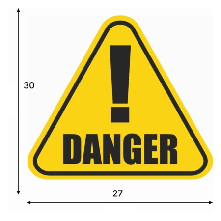 Decorative sign (poster) "danger" 30x27 cm, plastic-1