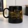 Ceramic mug "Real man", 380 ml, black color