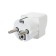 The adapter is universal, to the Asian fork, s/h, 16a, 230V, 1300W, IP20, white, 27405 6, Duwi