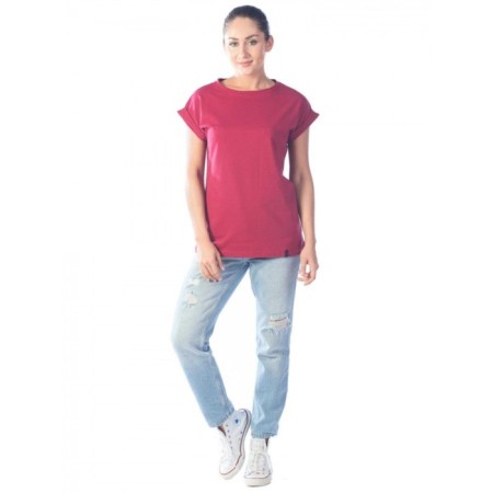 Female T -shirt, size 46, burgundy color-2