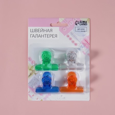 Clips for cut, 3.7 cm, 4 pcs, color mix-5