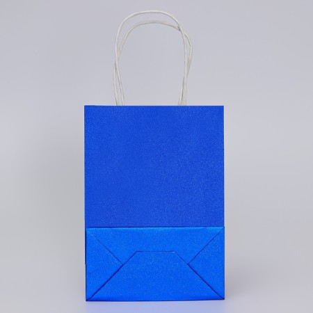 Paper gift package with glitter blue, 15 x 8 x 21 cm-2