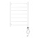 Domoterm electric heated towel rail "Calipso" P7, 500x700 mm, right, white matte
