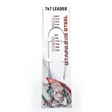 The leash of the steel Namazu Leader 7x7, D-0.45 mm, L-25 cm, T-23 kg, unit 2 pcs.