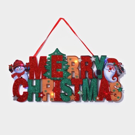 Decorative luminous jewelry (suspension) "Merry Christmas" 19x41 cm-4