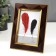Photo frame plastic 10x15 cm "Line-diagonal on chocolate, double gold frame" 19.8x14.8 cm 53759