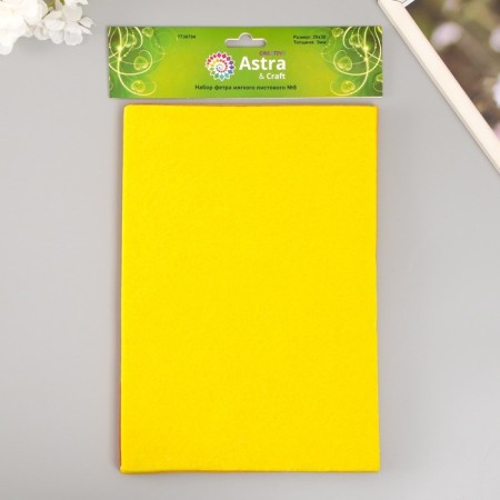 A set of soft felt "Astra" (4 pcs) Assorted, 3 mm, 400 gr. 20x30 cm-2