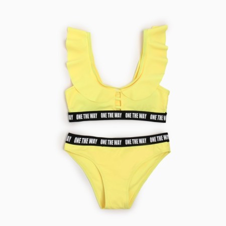 Swimsuit for a girl (separate), yellow color, height 158-164 cm