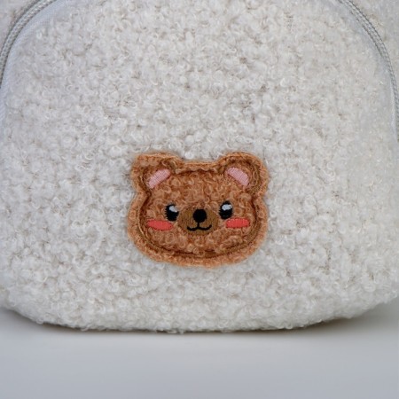 Plush "Bear" bag, white color-4