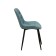 “Quarter U” chair, velor tenerife Dusty Blue / Metal Black