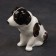 Porcelain figurine "Alabai Black-white", 10 cm, copyright painting