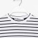 Longsliv children in strip KAFTAN, size 32 (110-116 cm), white/black color
