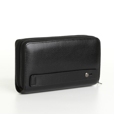 Male purse-clate on a zipper, black color-1