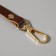 Genuine leather bag, adjustable, with carbines, 60 ± 2 cm × 1.2 cm, brown color/gold