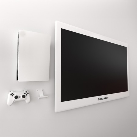 Universal bracket for game joysticks, wall, white-2