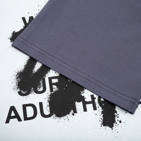 Men's T-shirt Minaku "Text" color gray, river 54-6