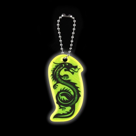 The reflective element "The silhouette of the Dragon", bilateral, 5.8 × 3.1 cm, color mix-3