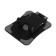 A phone stand, adjustable, folding, 360 ° rotation, metal, black