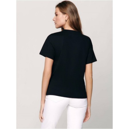 Female T -shirt, size XS, black color-1