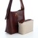Women's bag on the Textura screw castle, small size, brown color