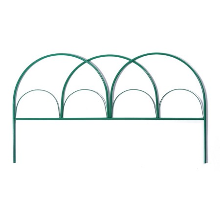 Decorative fence, 50 × 425 cm, 5 sections, metal, green, "parachute", Greengo-7