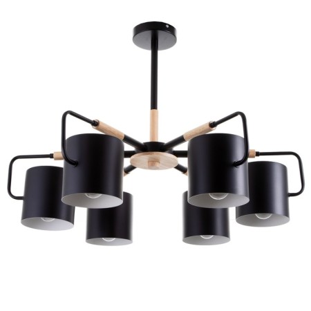 Chandelier 1072/6BK E27 60W black 72x72x50 cm Bayerlux