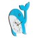 Watching clock, series: children's, "blue whale", discrete move