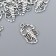Decor Metal for creativity "Scorpio" silver 4304 2.5x1.5 cm