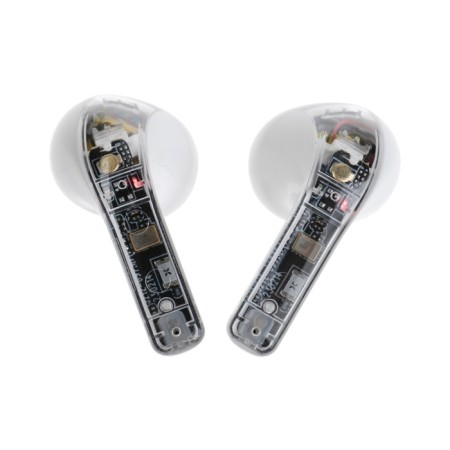 Wireless headphones R20, TWS, inserts, BT 5.3, 30/200 mAh, noise reduction, white-5