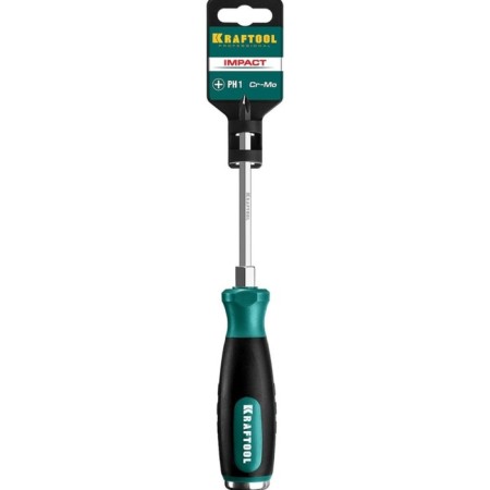 Sprinking screwdriver Kraftool impact, two -component handle, CRMO, PH1 x 75 mm