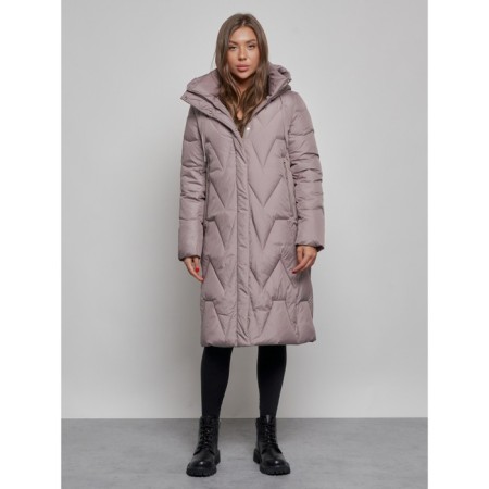 Coat insulated winter female, size 46, brown color
