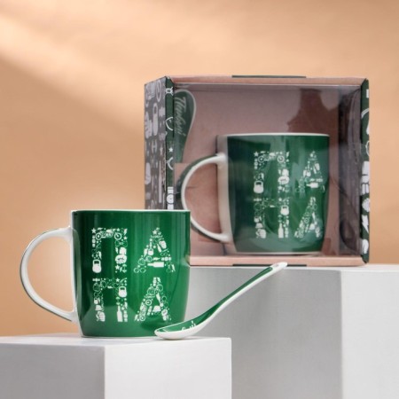 Dad set, 350 ml mug, spoon-5